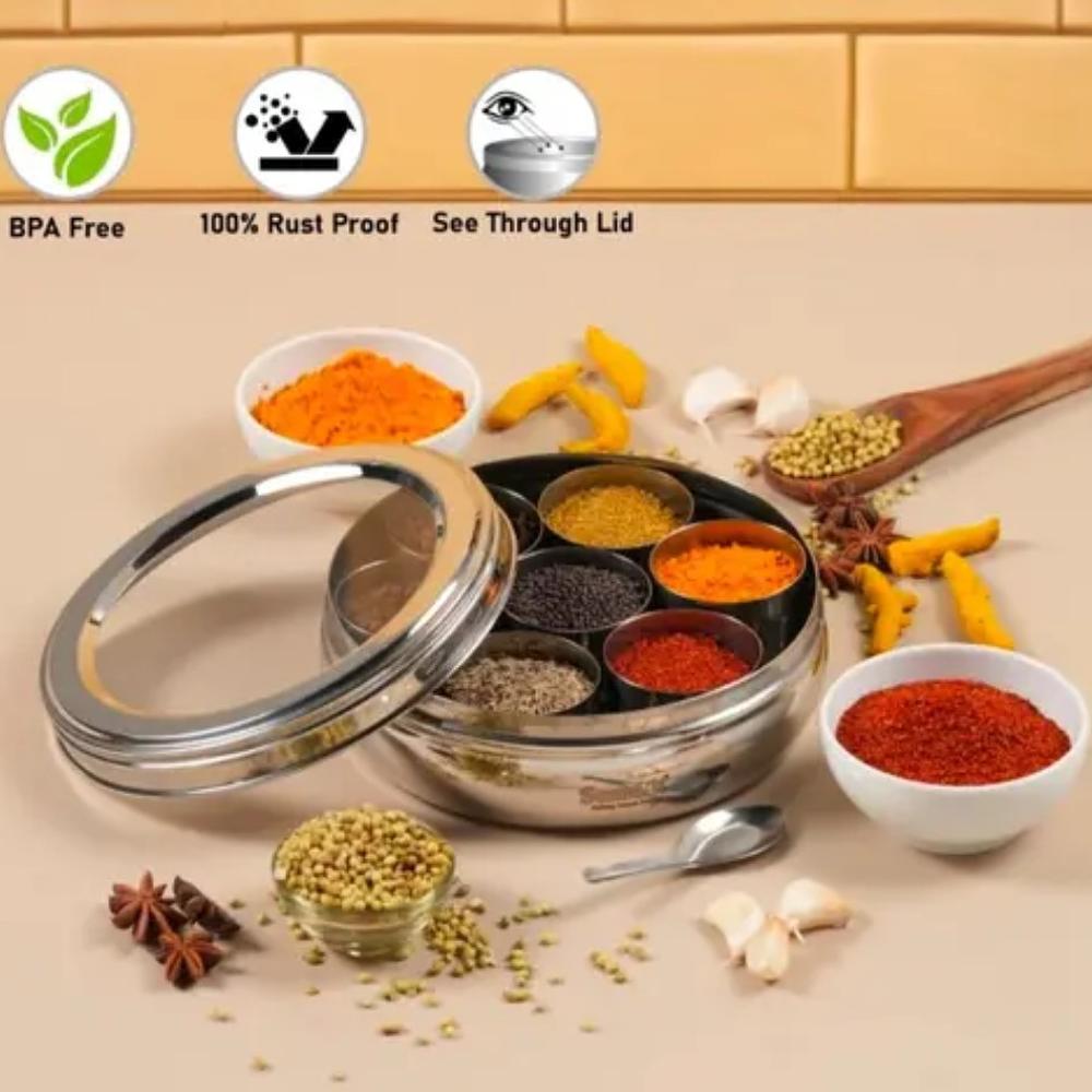 Stainless steel masala box